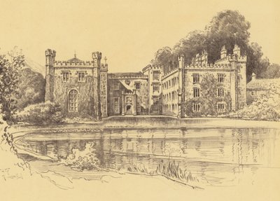 Towneley Hall, Burnley (litografi) av Frank Greenwood