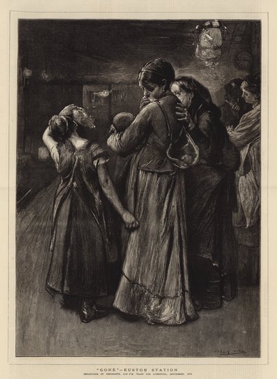 Borta, Euston Station av Frank Holl