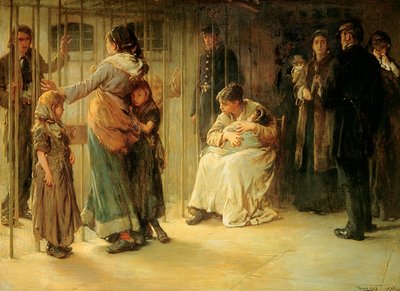 Newgate: Införd för rättegång, 1878 av Frank Holl