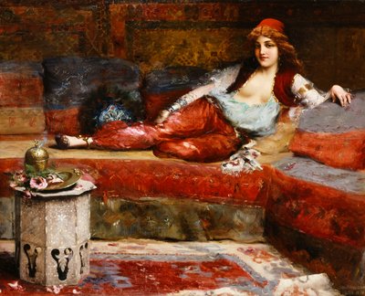 Orientalisk blomma, ca 1890-1899 (olja på duk) av Frank Holman