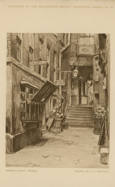 George Court on the Strand (gravyr) av Frank Lewis Emanuel