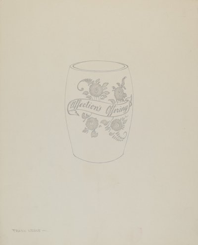 Amerikansk "Bohemian" glasmugg av Frank M. Keane