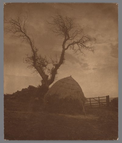 Egton Bridge i Whitby vid zonsondergang The Curfew of the Sun (titel på objekt) av Frank Meadow Sutcliffe