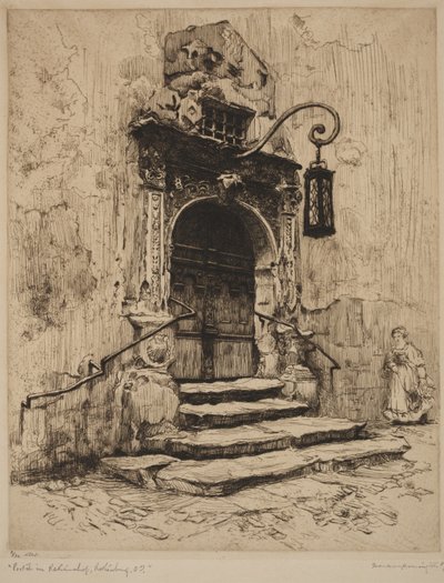 Portal Rathaus Rothenburg av Frank Milton Armington