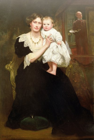 Mrs Moss Bennett och barn av Frank Moss Bennett