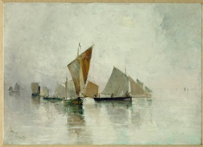 Dieppe, morgondimma (olja på duk) av Frank Myers Boggs