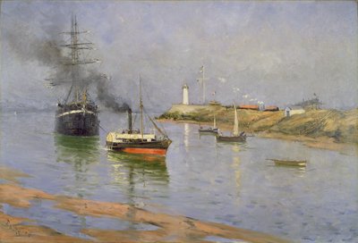 Hamnen i Honfleur, 1886 av Frank Myers Boggs