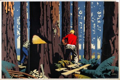 Namnlös (lito i färg) av Frank Newbould