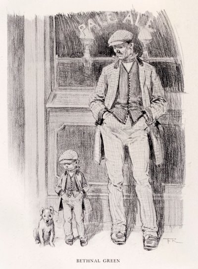"Bethnal Green" från "The Sketch" 1906-serien "Sunday Clothes by District av Frank Reynolds