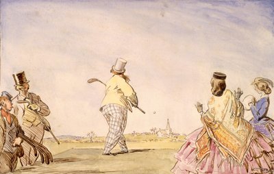 Golf - Progress No. 1 (akvarell på papper) av Frank Reynolds