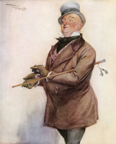 Mr Micawber (färglitografi) av Frank Reynolds
