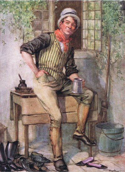 Sam Weller (Pickwick Papers) (färglitografi) av Frank Reynolds