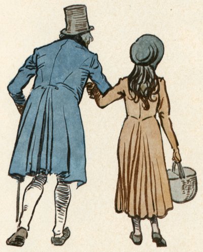 The Old Curiosity Shop: Illustration på titelsidan (färglitografi) av Frank Reynolds