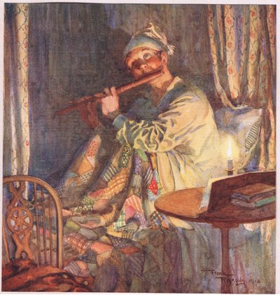 Luften var "Bort med melankolin.", ca 1920 (färglitografi) av Frank Reynolds