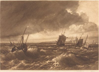 Munnen av Themsen Isle of Sheppey på avstånd, 1891. av Frank Short