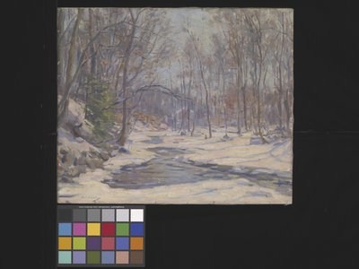 A Winter Morning (olja på duk) av Frank Townsend Hutchens