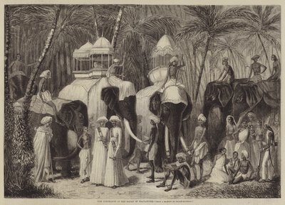 The Elephants of the Rajah of Travancore  av Frank Vizetelly
