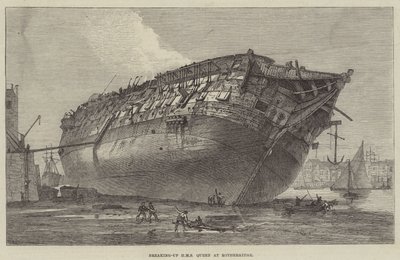 Upplösning av HMS Queen på Rotherhithe av Frank Watkins