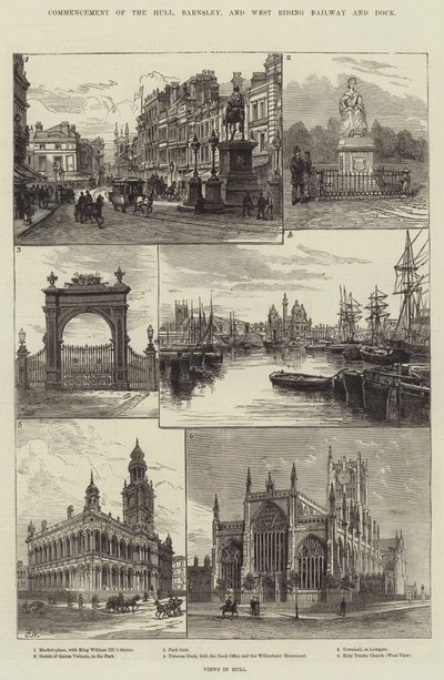 Igångsättandet av Hull, Barnsley och West Riding Railway and Dock av Frank Watkins