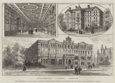 New Buildings of the London Hospital, Whitechapel, invigdes på lördagen av prinsen och prinsessan av Wales av Frank Watkins