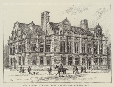 New Public Offices, West Hartlepool, öppnade 1 maj av Frank Watkins