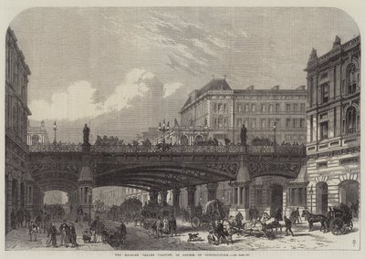 Holborn Valley Viaduct, under konstruktion av Frank Watkins