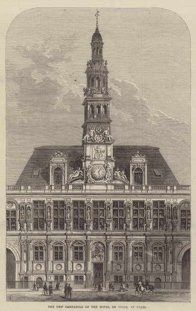 The New Campanile av Hotel de Ville, i Paris av Frank Watkins