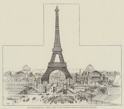Parisutställningen, allmän utsikt över utställningsbyggnaderna, från Trocadero av Frank Watkins