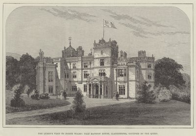 Drottningens besök i norra Wales, Pale Mansion House, Llandderfel, som drottningen bodde i. av Frank Watkins