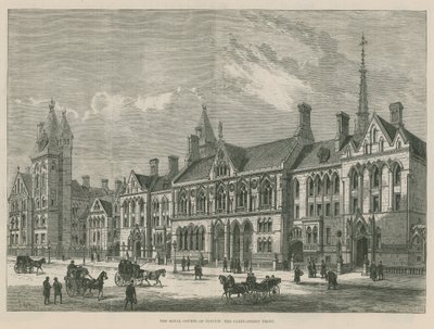 The Royal Courts of Justice: The Carey Street front (gravyr) av Frank Watkins