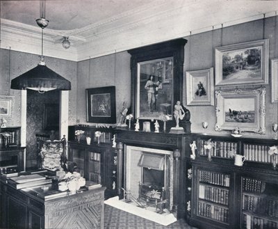 Kapten Harveys bibliotek, Hampstead, c1903 av Frank William Brookman