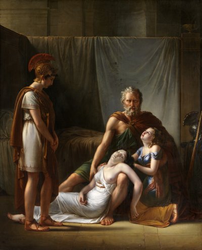 Belisarius frus död (olja på duk) av François Joseph Kinsoen
