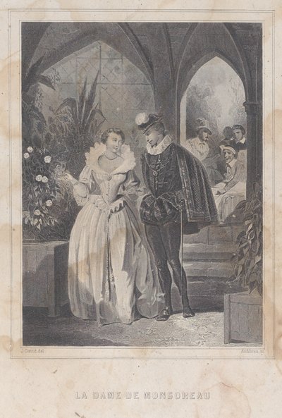 Damen av Monsoreau La Dame de Monsoreau, 1830-65. av François Adolphe Bruneau Audibran