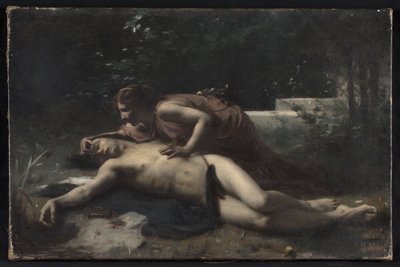 Pyramus och Thisbe, ca 1875 (olja på duk) av François Alfred Delobbe