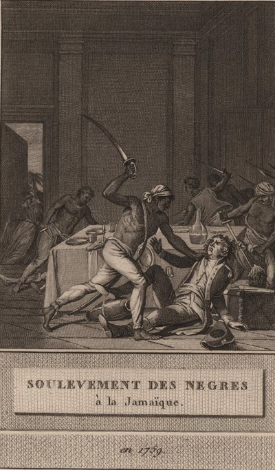 De svarta slavarnas uppror på Jamaica 1760, 1800. av François Anne David