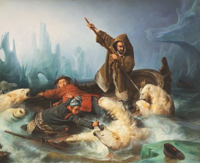 Mot isbjörnar, 1839. av François August Biard