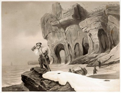 Björnön från Resor i Skandinavien, Lappland, Spetsbergen och Färöarna, pub. 1852. av François Auguste Biard