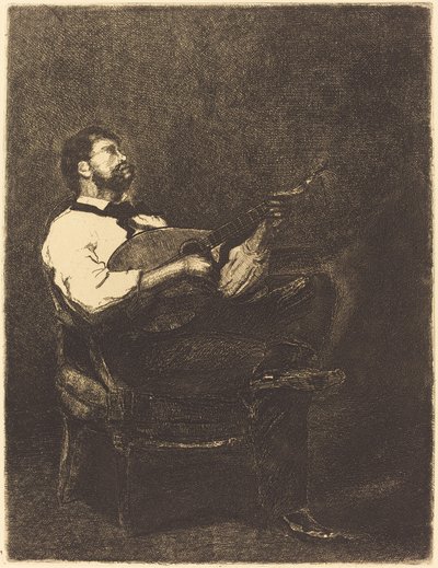 Gitarrspelare av François Bonvin