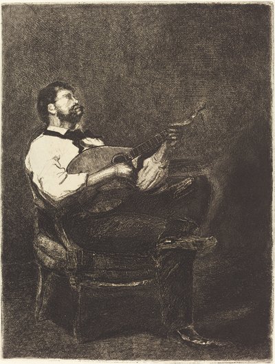 Gitarrspelare av François Bonvin