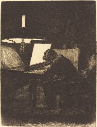 Tryckare (gravören) av François Bonvin