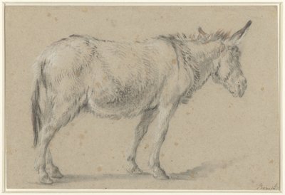 立っているロバ、右にスウェーデン語 av François Boucher (possibly)