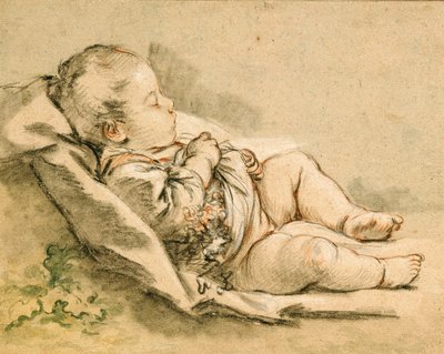 En sovande bebis av François Boucher