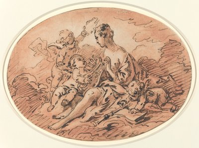 Allegori av musik av François Boucher