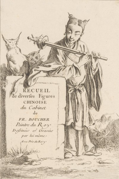 Samling av olika kinesiska figurer, 1738-45. av François Boucher