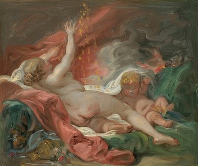 Danaë (studie). Omkring 1760 av François Boucher