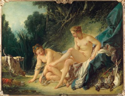 Diane kommer ut ur badet av François Boucher
