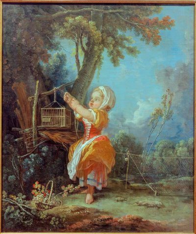 Den lilla fågelfångaren av François Boucher