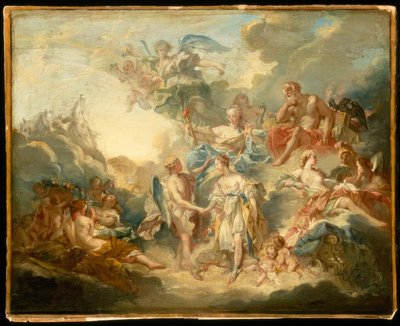 F.Boucher, Amors och Psyches bröllop / målning, 1700-talet av François Boucher