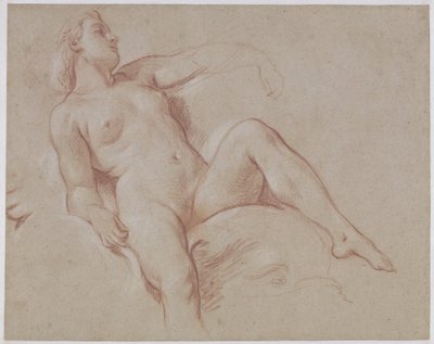 Naken kvinna på en delfin av François Boucher