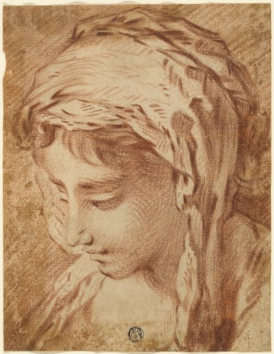 Huvud av en kvinna av François Boucher